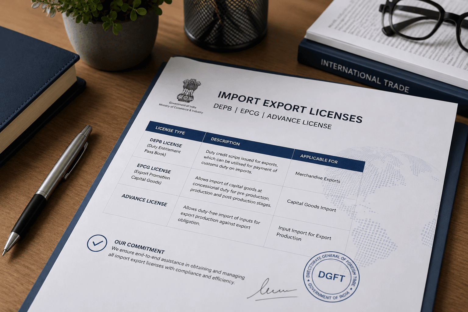 Licenses (DEPB, EPCG, Advance)